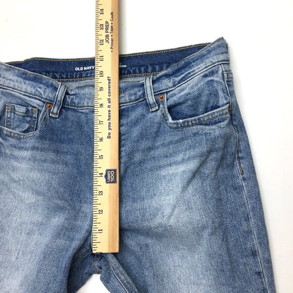 Old Navy Women's Jeans Boyfriend Mid Rise Frayed Hems size 2 length 26" - Picture 5 of 7